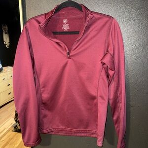 REI Burgundy Women's Quarter-Zip Top